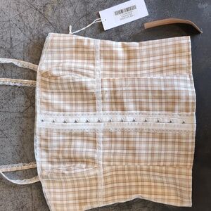 Brown Plaid Nadine Reformation top size 4 NWT